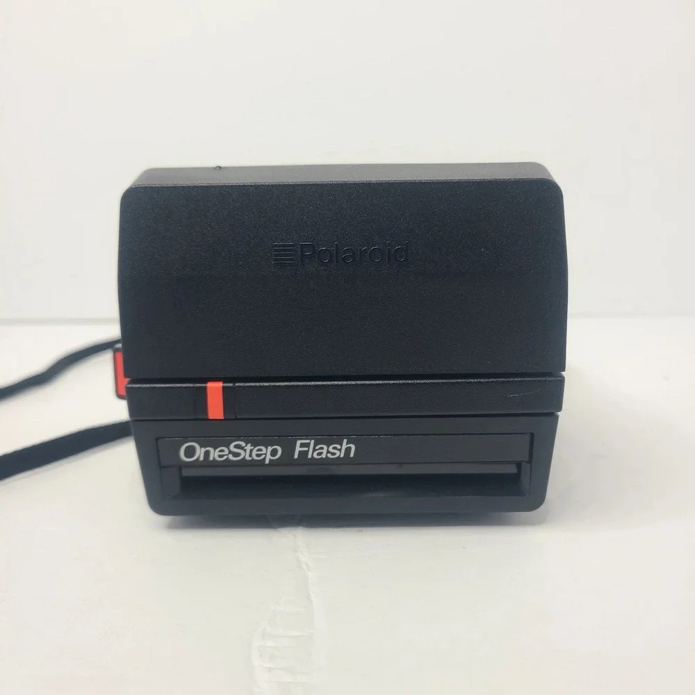 Vintage Polaroid 600 OneStep Flash Instant Camera Red Stripe Tested